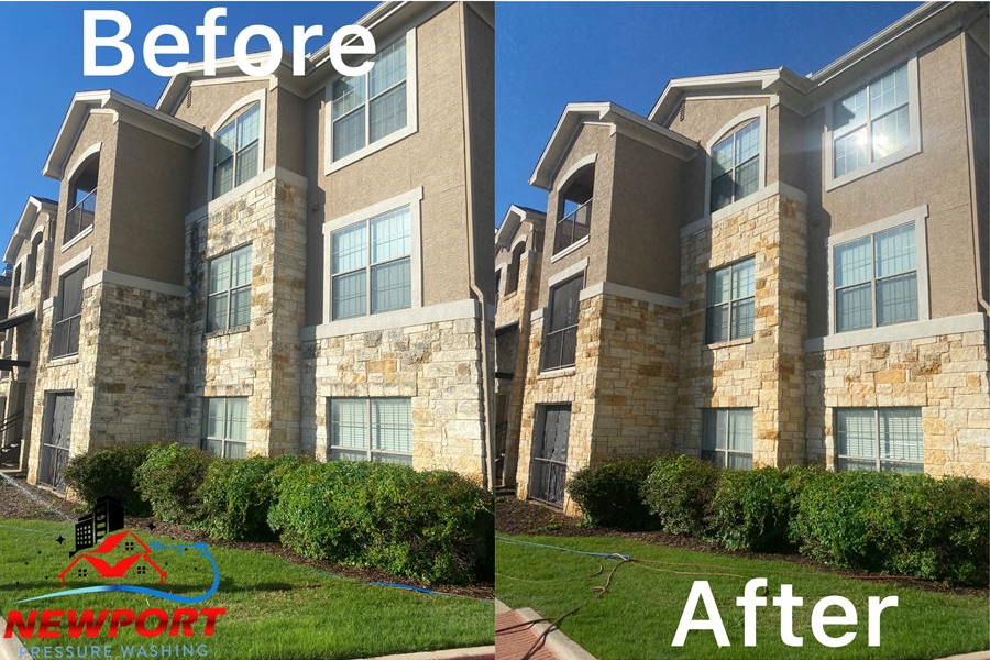 Apartment Complex Softwashing in Southlake, TX